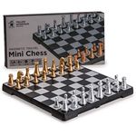 Yellow Mountain Imports Travel Magnetic Chess Mini-Set (16-Centimeter) - Compact, Folding, Educational Board Game