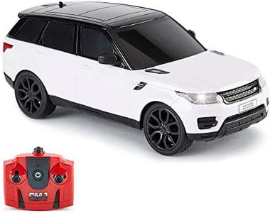 CMJ RC Cars Range Rover RC Remote Control Car Sport White 2.4Ghz 1:24 Scale. Great Kids Play Toy Auto