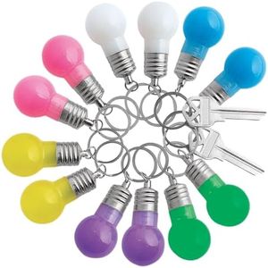 Fun Express LIGHT UP LIGHT BULB KEYCHAINS - Apparel Accessories - 12 Pieces
