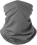 Bandana Face Covering,Balaclava Face Mask,Motorcycle Cycling Neck Warmer Snoods,Multifunctional Headwear,Neck Gaiter Scarf UV Dust Wind Protection (Gray), 17.7 inches x 9.5 inches (45cm x 24cm)