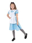 Bristol Novelty CF234M Traditional Alice Costume, Girls, Blue, White, Age 6-8 Years Old