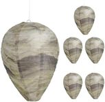 Kalkal 6 Pack Fake Wasp Nest Outdoor Hanging, Wasp Nest Decoy for Patio Garden Yard Home