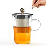 VAHDAM Glass Tea Cup with Infuser &