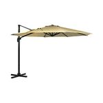 Charles Bentley Outdoor, Garden, Patio 3.5m Hanging Banana Cantilever Garden Umbrella, 13kg, Water Resistant, Sunshade, Free Standing, Crank Winding System, Tilt Function, In Beige (340x320cm)