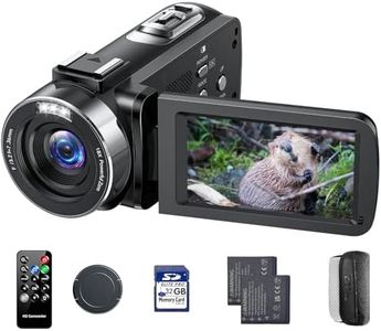Video Camera 4K 30fps Camcorder 42MP YouTube Vlogging Camera 18x Digital Zoom Cam Corder with 3.0 Inch 270° Rotation Screen Remote Control 32GB Card 2 Batteries for Wedding Travel