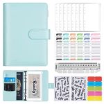 ChangWanna A6 Money Budget Ring Binder - Money Saving Wallet Organiser Binder with Pockets, Cash Stuffing Budget Wallet Planner Binder with Cash Envelope, Money Folder Wallet Organiser for Cash Saving