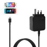 Charger for Nintendo Switch,45W USB C Charger for Switch with 6FT Charging Cable,15V 2.6A AC Adapter Compatible with Nintendo Switch/Switch Lite/Switch OLED/Switch Dock,Support TV Mode