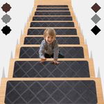 JUTUO Stair Treads for Wooden Steps 8" X 30",Self Adhesive Stair Treads for Stair treads Non Slip Indoor,Reusable Carpet Stair Treads fit Non Slip Stair treads for Children Elderly and Pets 15 Pack