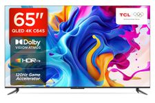TCL 164 cm (65 inches) 4K Ultra HD Smart QLED Google TV 65C645 (Black)