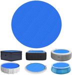 Evoio Solar Pool Cover 15 ft Round for Above Ground Inground Pools Bubble Wrap Covers for Hot Tub Spa Thermal Heating, 15 Mil Circle Blue Floating Blanket for 6-24 Foot Feet Diameter Swimming Pools