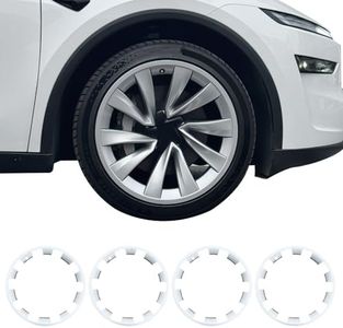 Wheel Rim Protector Rim 20 Inches for 2025-2026 New Tesla Model Y Juniper, 4 PCS New Tesla Model Y 2025 Scratch-Resistant ABS Rim Hubcaps Cover,20 Inch 2.0 Wheel Rim Protection Accessories,Silver
