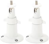 Wasserstein Adjustable Indoor/Outdoor Security Metal Wall Mount Compatible w/Arlo Pro/Pro 2/Pro 3/Pro 4/Pro 5/Ultra/Ultra 2, Wyze Cam Outdoor, Wyze Cam V3 & Ring Stick Up Cam Battery (2 Pack, White)