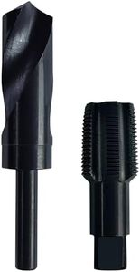 RURITKIT 1"-11-1/2 NPT Pipe Tap and 1-5/32" drill Set, Carbon Steel Hand Threading Plumbing Tap Set for Plumbers Mechanics DIY Thread cutting tools