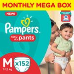 Pampers Medium Size Diaper Pants Monthly Box Pack (152 Count)