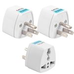 Hi-PLASST Type-B USA Converter Plug (Pack of 3) India to Canada Travel Adapter for USA, Canada, Mexico, Brazil, Philippines, Cuba, Thailand, Taiwan, Japan, Panama 3pin Plug