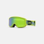 Giro Buster Kids Ski Goggles - Snowboard Goggles for Youth, Boys & Girls - Ano Lime Geo Camo Strap with Loden Green Lens