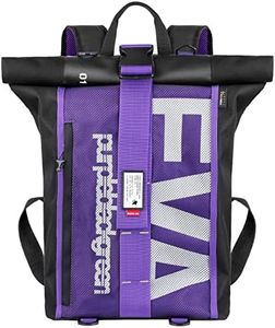 Evangelion Backpack for Men & Women Water Resistant Roll Top College School Casual Daypack