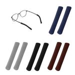 8pcs Glasses Ear Cushion, Upgrade Soft Knitting Cotton Fabric Ear Pads for Glasses Anti-Slip Elastic Comfort Eyewear Retainer for Sunglasses Glasses Reading Glasses (4 Colors)