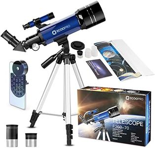 Telescope for Kids Beginners Adults, 70mm Astronomy Refractor Telescope with Adjustable Tripod - Perfect Telescope Gift for Kids