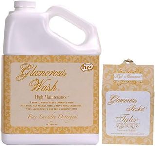 Tyler Candle Glamorous Wash High Maintenance Laundry Detergent 128oz w/High Maintenance Sachets Bundle (128 oz (w/Sachets))