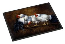 Caroline's Treasures Roosting Rooster and Chickens Indoor or Outdoor Mat 18x27 BDBA0081MAT, Multicolor