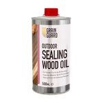 GRAIN GUARD Sealing Oil for Wood | 500ml | Protects Wood Against Weather & UV | for Garden Furniture & Decking | Teak Oil for All Outdoor Types of Wood | Danish Oil for Exterior Wood Protection