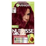 Garnier Nutrisse Ultra Color, Permanent Hair Dye, Vibrant Long-Lasting Colour, Vegan Formula, Nourished Hair, Protects Hair Against Dryness, 560 Vibrant Red, 1 Application, Packaging May Vary