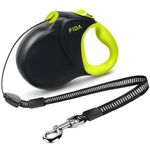 Fida 9m/30FT Retractable Dog Lead Cord, Heavy Duty Dog Leads for Medum/Large Dogs, Tangle Free Extendable Lead for Dogs Up to 50kg/110lbs, Black&Yellow