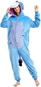 Yemnut Snug Fit Adult Unisex Onesie Cosplay Costume，One Piece Pajama Halloween Homewear Suit for Women and Men, Donkey, Large