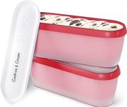 SUMO Homemade Ice Cream Containers: Insulated Tub. Dishwasher Safe. 1.5 Quart (2-Pack, Red)