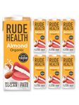 Rude Health 6 x 1 Litre Organic Almond Dairy-Alt Milk, 100% Natural Organic Drink, Lactose Free, Dairy Free & Gluten-Free, No Added Sugar, Award-Winning, Healthy & Vegan, 100% Recyclable Packaging