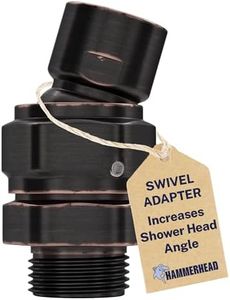 HammerHead Showers® ALL METAL Shower Head Swivel Ball Adapter, Oil Rubbed Bronze | Adjustable Pivot Ball To Adjust Showerhead Angle | Universal Connector Joint Fits Fixed Hand Held & Rain Shower Heads
