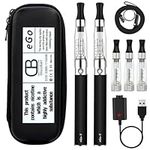 Discoball Electronic Cigarette eGo CE4 1100mAh E cigarettes Vape Pens 2 Packs Shisha Starter Kit [Nicotine Free] (2PCS Black)