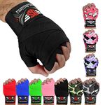 Boxing Hand Wrap Bandages MMA Bag Gloves Muay Thai Inner Glove (Black, 3.5 Meter)