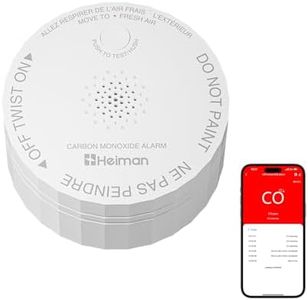 ﻿HEIMAN Smart Carbon Monoxide Detector, Wi-Fi CO Detector, ETL Listed Real-Time Push Notifications Battery Powered CO Alarm, Test-Reset Button, Portable Carbon Monoxide Alarm for Trave C1-W
