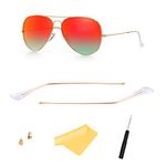 Replacement Arm Temple Tips for Ray-Ban Aviator RB3025 Sunglasses Repair Kit Parts （Gold）