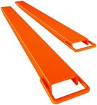 GarveeTech Pallet Forklift Extensions 60" Length 4.5" Width, Heavy Duty Steel Pallet Fork Extension, 1 Pair Fork Extensions for Forklifts, Orange