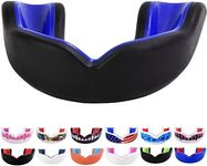Oral Mart Black/Blue Youth Gum Shield for Kids - Sports Mouth Guard for Karate, Boxing, Martial Arts, Football, MMA, Sparring, Hockey, Rugby, BJJ, Muay Thai,Soccer