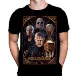 Hellraiser Lemarchand's Box Mens Black T-Shirt Gothic Horror Halloween Fashion Movie Poster Tshirt, Black, X-Large