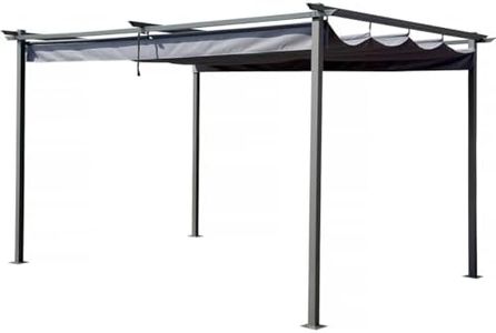 Habitat et Jardin Pergola avec Toit rétractable - 3 x 4 m - Gris