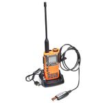 QUANSHENG UV-K6 5W Dual Band Two Way Radio UV-K5(8) with Programming Cable,Ham Handheld Long Range Walkie Talkie for Adults, AM/FM/DTMF Portable Radio Rechargeable with VOX, NOAA (Orange)