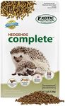 Hedgehog Complete 5 lb - Nutritionally Complete Natural Healthy High Protein Pellets & Dried Mealworms - Food for Pet Hedgehogs