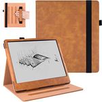 BOZHUORUI Stand Case for 10.3" Boox Note Air2 Plus/Boox Note Air3 C/Note Air3 B/W ePaper Tablet - PU Leather Sleeve Cover with Hand Strap/Pen Holder and Auto Sleep/Wake (Brown)