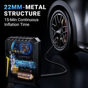 Ipflin 12V Digital Tyre Inflator – Portable Car Air Compressor