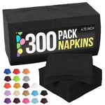 300 Paper Napkins 2 Ply Cocktail Napkins Highly Absorbent Everyday Disposable Dinner Napkins Paper Cocktail Beverage Napkins Party Napkins Bar Napkins I Napkins Bulk (Black) - Exquisite