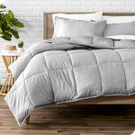 Bare Home Comforter Set - Full Size - Ultra-Soft - Premium 1800 Series - All Season Warmth (Full, Light Grey)