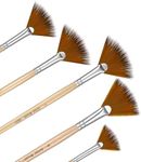 Prasacco 5 Pieces Fan Brush for Pai