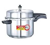 Prestige PDA-8L 8-Liter Deluxe Alpha Induction Base Stainless Steel Pressure Cooker, Small, Silver