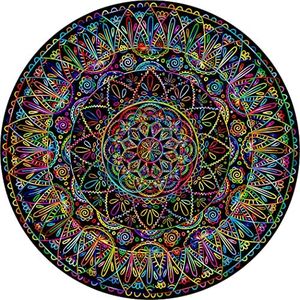 Bgraamiens Puzzle-Mandala Rainbow Lines-Hard Puzzle for Adults The Lines Puzzle Impossible Puzzle (Mandala in Rainbow Lines)