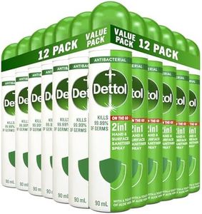 Dettol 2 in 1 Hand and Surface Sanitiser Spray 90 mL, Pack of 12